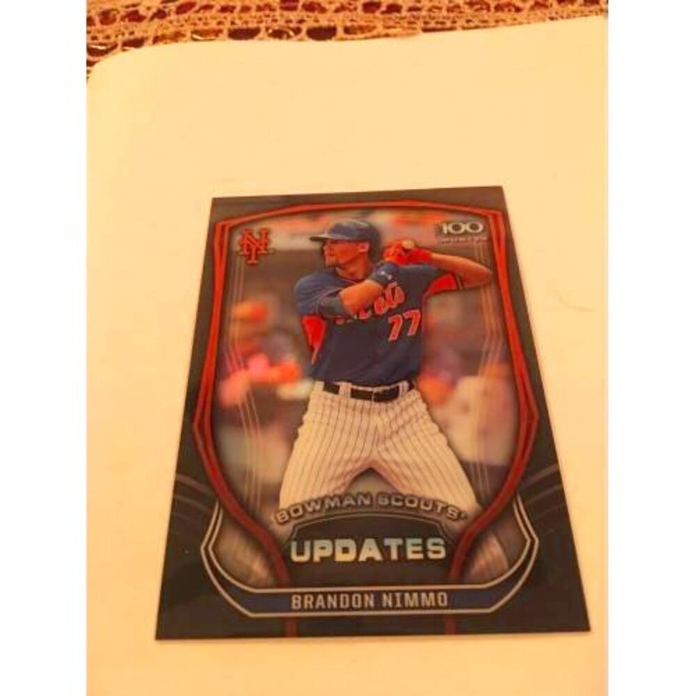 2015 BOWMAN CHROME TOP 100 BRANDON NIMMO METS #BSU-BN (061)